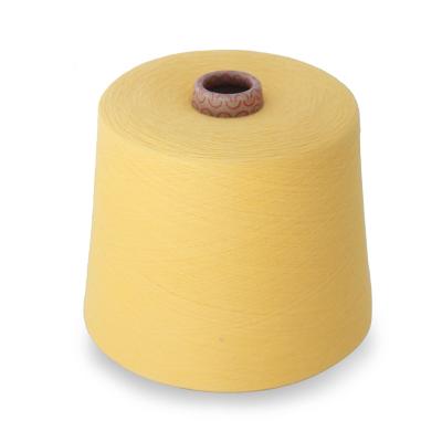 China Professional Knitting Production 100% Cotton Yellow Color Dyed Yarn For Knit Jars Fabric Sweater for sale