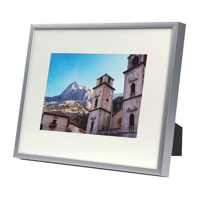 China Advertising Poster A4 A5 Aluminum Snap Clip Frame Extrusion Picture Poster Table White Aluminum Frame for sale