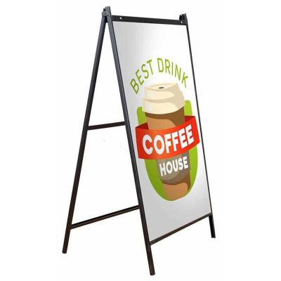 China Movable Variable Aluminum Poster Frame Holder Pedestal Sign Holder Printed A Frame Outdoor Exhibition Poster Board for sale