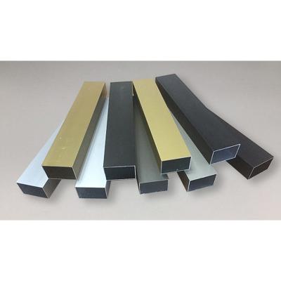 China 23 mm diameter custom 6061 tube factory gold aluminum alloy tube 6063 industrial pure aluminum square pipe for sale