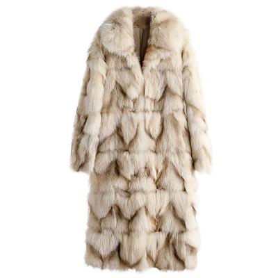 China Hot Sale Anti-Wrinkle Fur Coat Fox Plus Size Customize Real Fox Fur Coat Unisex Style Fox Fur Coat Men Long for sale