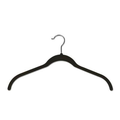 China Wholesale Flat Organizer Space Saving Bestselling Coat Clothes Shirt Suit Plastic Velvet Hanger For Women for sale