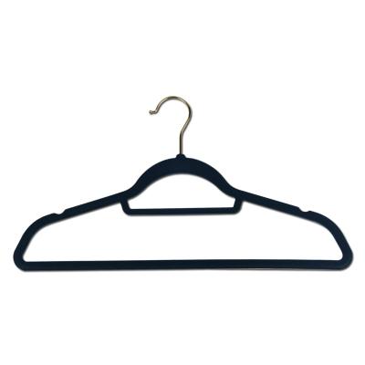 China Hot Selling 50 Pack Non Slip Space Saving Plastic Velvet Suit Hangers Clothing for sale