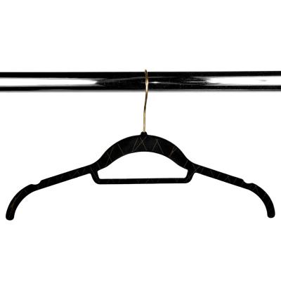 China Clothing Shopping Garment Velvet Hangers For Women for sale