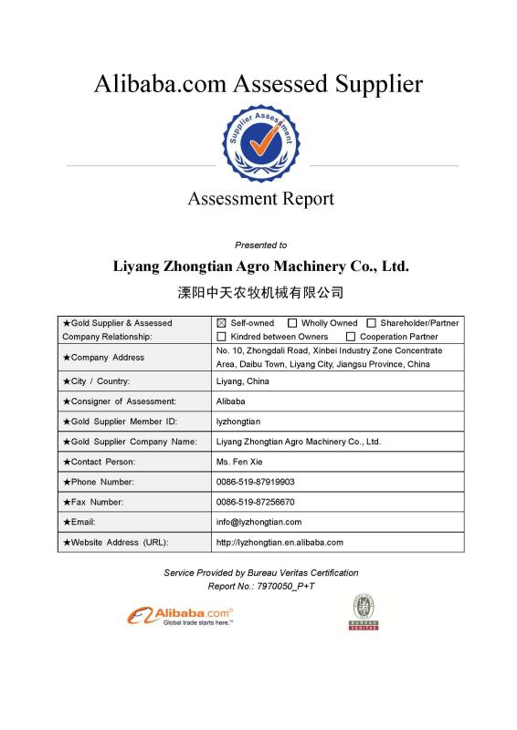 BV - Liyang zhongtian agro machinery co.,ltd