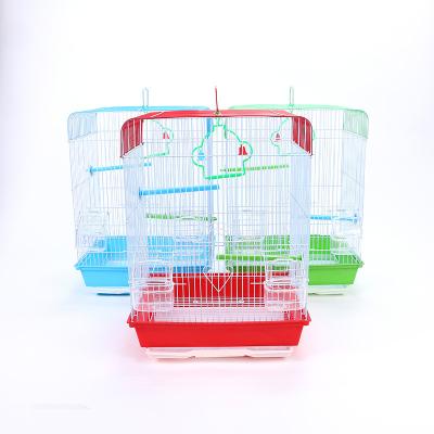 China Hot Sale Breathable Iron Large Amazon Parrot Breeding Cage Portable Canary Yellow Bird Cage for sale