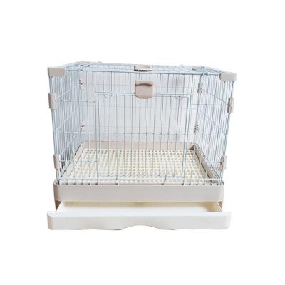 China Breathable Easy To Clean Universal Whee Large Animal Metal Cage Cat Villa House Cage Pet Cage With Drawer for sale