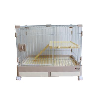 China Breathable European Style Fashion Pet Cat Carrier Cage Rabbit House Easy Cleaning Cage for sale