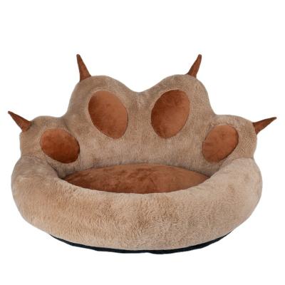 China Wholesale Pet Cat Dog Bed Cushion Travel Pet Nest Cat Beds Kennel Bear Paw for Small Medium Dog Cat for sale