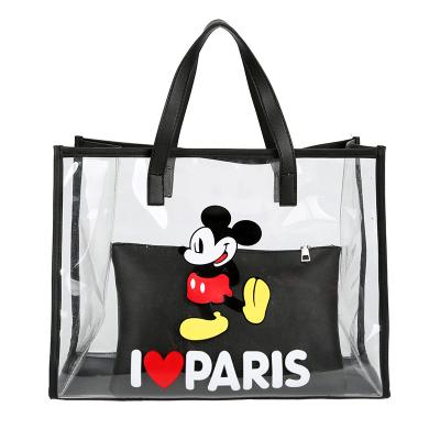 China 2021 New Fashion Handbag Large Capacity Beach Bags PVC Transparent Bag for sale