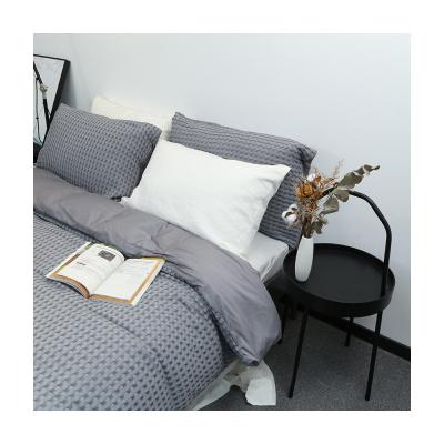 China Nondisposable Home Textile Waffle Bedspread Bamboo Cotton Sheet Bedding Set for sale