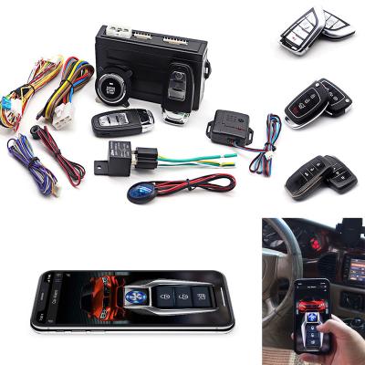 China Car Alarm With Start Stop Car Alarm System Engine Ignition Start System Remote Start Phone APP Control Central Locking Car Kit for sale