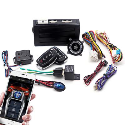 China Car Alarm with Start Stop Push Button Start Stop Smart Engine Remote Start Mobile Phone Control Car Kit for sale