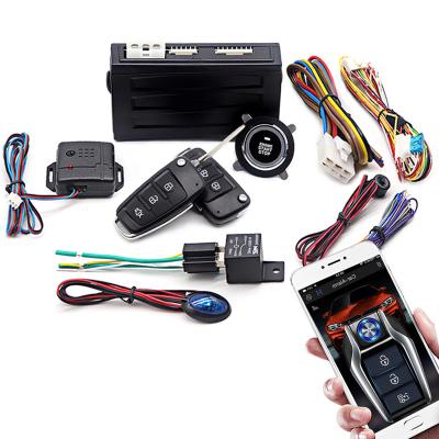 China Car Alarm With Start Stop Car Alarm System Engine Ignition Start System Remote Start Phone APP Control Central Locking Car Kit for sale