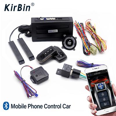 China Car Alarm with Start Stop Car Alarm System Phone APP Control Keyless Entry Kit Remote Start Stop Engine Smart Central Locking Ignition Circuit for sale