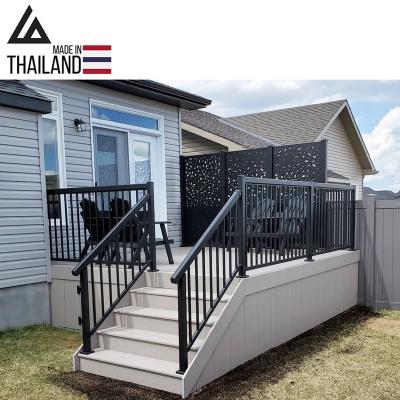 China Easily Assembled High Quality Aluminum Material Metal Barrier Cheap Security Garden Privacy Designs Panels Aluminum Railing for sale