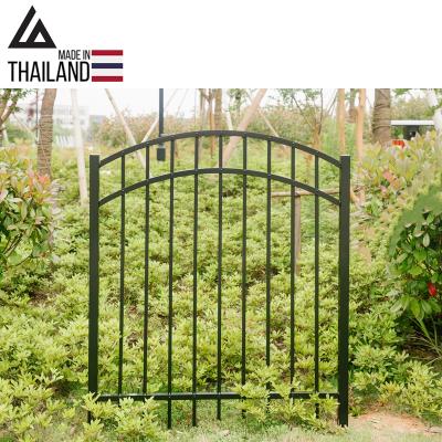 China Good Prices Easily Assembled Retractable Black Laser Cut Aluminum Entry Driveway Gate for sale