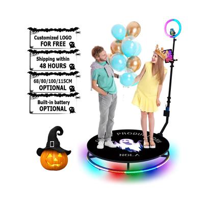 China 68cm 80cm 100cm 115cm DHL 48 Rotating Wedding Party 360 Hour Delivery Portable Slow Motion Photo Booth 360 Degree Video Booth 68/80/100/115CM for sale