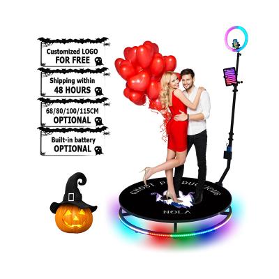 China Smart Operation 2022 Drop Shipping 360 Degree Slow Motion Rotating 360 Photo Booth Photo Booth 360 Video Magic Booth 68/80/100/115CM for sale