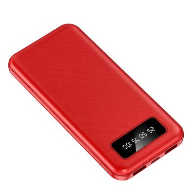 China Convenient Hot sale 20000mah large capacity portable with cable cheap power bank double usb typ-c led display for sale