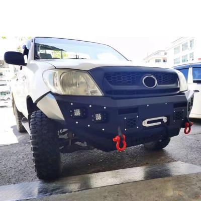 China Heavy Duty Black Steel Front Bumper Nudge Bar Bull Bar For Toyota Hilux Revo Vigo Ford Ranger for sale