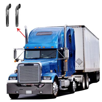 China 201 Heavy Duty 201 Stainless Steel Truck Exhaust Pipe Muffler Semi Exhaust Top Diesel Stack for sale