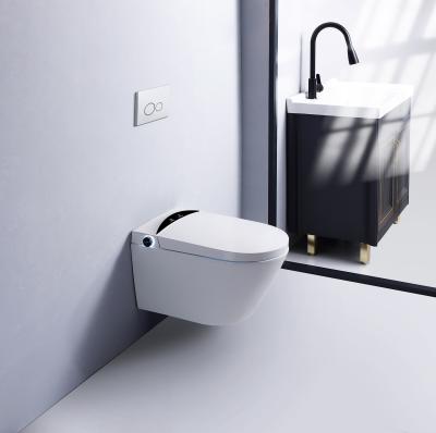 China China Automatic Modern Smart Toilet Quality Standard RoHS Europe Automatic Operation Watermark Intelligent Smart Wall Hung Toilet With Bidet for sale