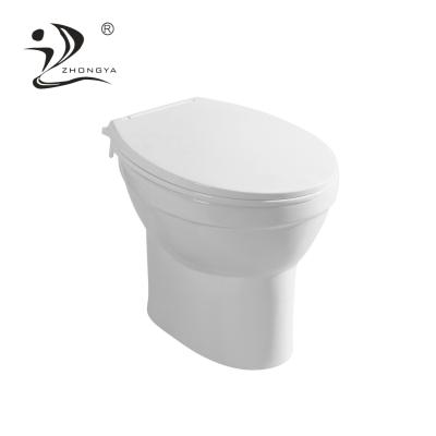 China 1 Piece Indian Bathroom Double-Flow ZHONGYA Ceramic Commode Toilet Washdown Ceramic Hand Flush for sale