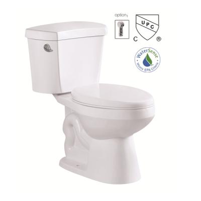 China Double-flow ZHONGYA UPC factory price wash down bathroomtoilet design UPC ceramic toilet for sale