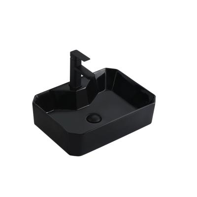 China ZHONGYA Eco-friendly Light Color Lavatory Wash Basin Pia Para Banheiro Black Nano Black Sink for sale