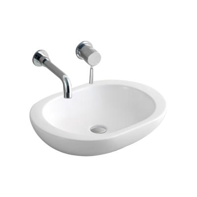 China ZHONGYA Bathroom Table Top Wash Sink Basin Hand Sink Eco-friendly Ceramic Oval Shape for sale