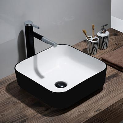 China Modern High Quality Art Basin Bathroom Square Ceramic Hand Wash Wash Head Basin for sale