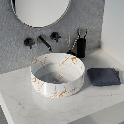 China Matte Marble Vanity Vessel Sink Modern Counter Top Basin Ceramic Wash Hand Basin Face Bowls Bathroom Sinks for sale