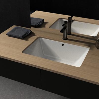 China 470x285x190mm Rectangular Modern Under Mount Sinks Ceramic Basin Under Counter Vanity Basin for sale