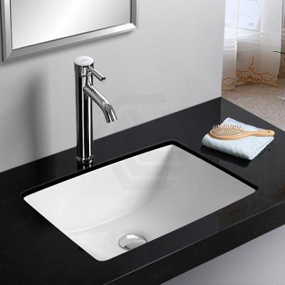 China 20 Inch 510*380*190mm Modern Rectangular Under Mount Sink Ceramic Basin Under Counter Vanity Basin for sale