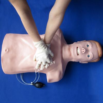 China Adult CPR Intubation Training Manikin First Aid Realistic CPR Manikin Model Electronic Type for sale