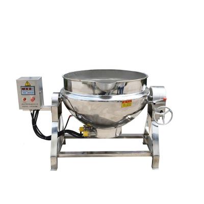 China 100 Liter Dairy Plant Steam/Industrial Gas/Electric Jacketed Cooking Kettle Cooking Blender Pot Jacket Kettle With Stirrer for sale