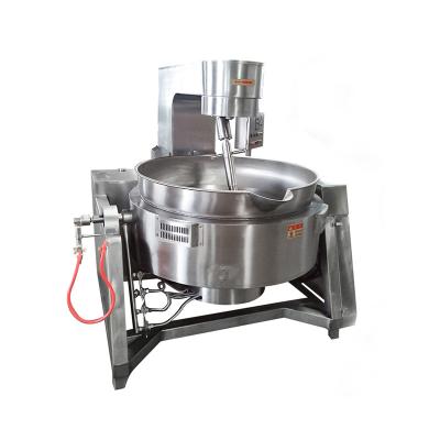 China Vegetable Processing Plant Large Capacity Electric Induction Heating Mixer 304 Stainless Stainless Planetary Sauce Making Machine Without Burnt for sale