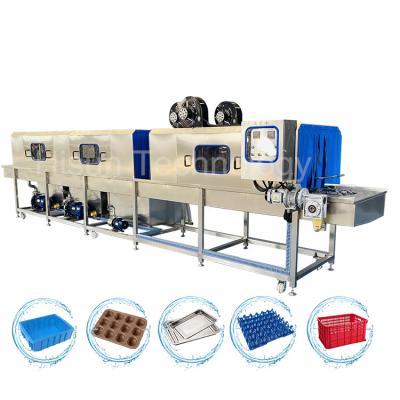 China Critical Cleaning / Residue Free Meat Basket Washing Machine Steaming Rice Tray Washing Machine for sale