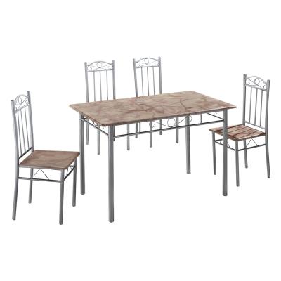 China Hot Sale Modern Dining Furniture Cheap Four Dining Table Set Modern Style Interlocking Wooden Painted Dining Tables for sale