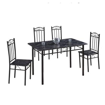 China Best Modern Selling High Quality Wood Top Banquet Dining Table And Chair Set Solid Style Modern Dining Room 4 Seater Dining Set for sale