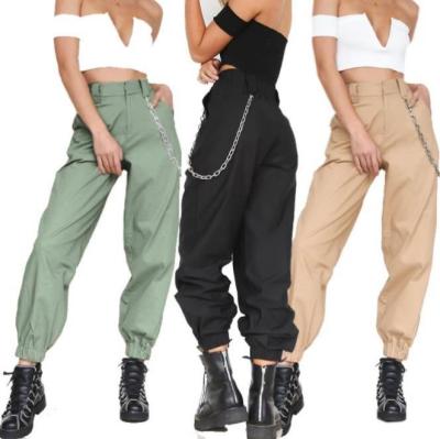 China QUICK DRY polyester Streetwear Pants Women Casual Joggers Black High Waist Loose Female Trousers Korean Ladies Pants Polyester Pants for sale