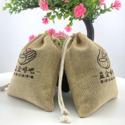 China Jianzhan Recyclable custom wenwan decorative purple teapot sand new coffee bag jewelry bag fabric jute storage packaging bag for sale