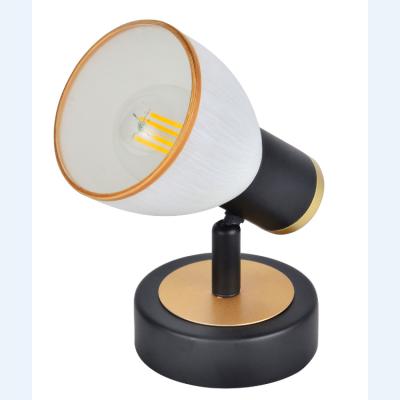 China Modern Hot Selling Indoor Spot Light E14 3W LED Brush Spot Light Bulb Black Glass Gold Grain for sale