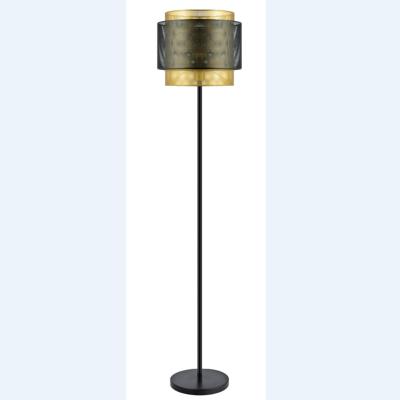 China Modern E27 Iron Floor Lamp Net Shade Black Gold Living Room Hotel Floor Lamp for sale