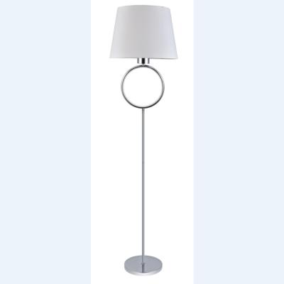 China 6W LED Light Bulb Chrome Fabric Shade Living Room Hotel LED Modern Hot Selling Floor Lamp +E27 for sale