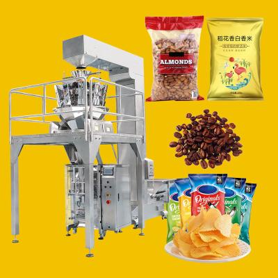 China High Speed ​​Automatic Food Snacks Nuts Beans Fruit French Potato Chips Packaging Machine Jelly Puffed Food Biscuits Fried for sale