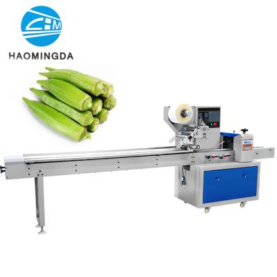 China Food Okra Fresh Fruit Root Vegetables Topped Tray Plastic Bag Packing Machine for sale