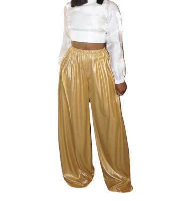 China Waterproof 2022 spring summer women fashion tan long wide leg high waist pants loose pants women outdoor trousers for ladies clothes for sale