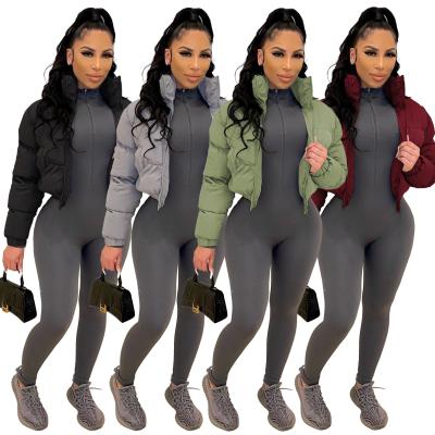 China 2021 Winter Women's Clothing Women's Casual Thick Warm Zipper Turtle Neck QUICK DRY Outdoors Down Jackets Stripper Women's Short Coats for sale